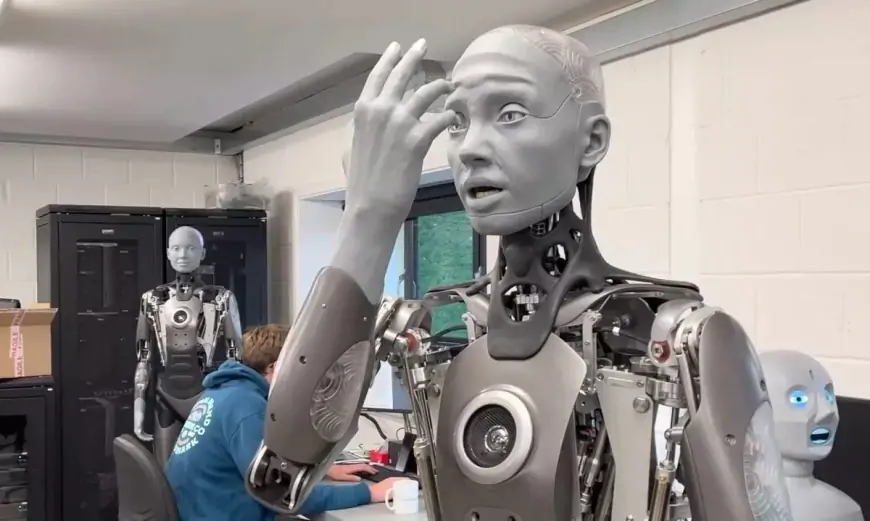 Humanoid Robot Ameca Wows Public with Lifelike Expressions