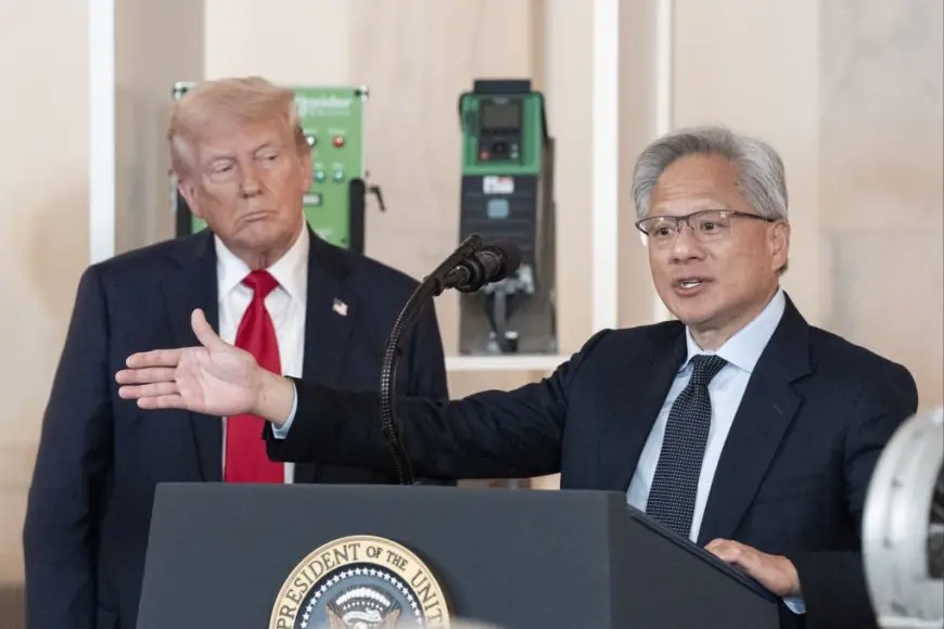 Nvidia CEO Jensen Huang tells Trump: "We're not going to let an AI slowdown happen"